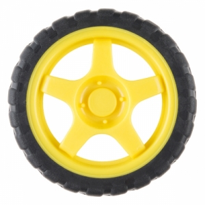 [로봇사이언스몰][로봇사이언스몰][Sparkfun][스파크펀] Wheel - 65mm (Rubber Tire, Pair) rob-13259>>메이키 활동에 필요한 센서, 헤더, 건전지홀더 등