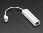 [로봇사이언스몰] [Raspberry-Pi][라즈베리파이] USB 2.0 and Ethernet Hub - 3 USB Ports and 1 Ethernet id:2909