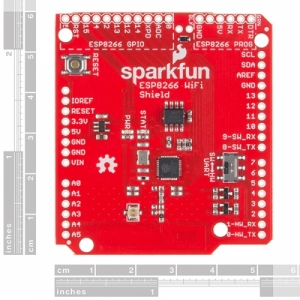 [로봇사이언스몰][로봇사이언스몰][Sparkfun][스파크펀] SparkFun WiFi Shield - ESP8266 wrl-13287>>아두이노 학습에 필요한 키트 또는 부품