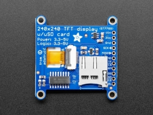 [로봇사이언스몰][로봇사이언스몰][Adafruit][에이다프루트] Adafruit 1.54inch 240x240 Wide Angle TFT LCD Display with MicroSD - ST7789 id:3787>>메이키 활동에 필요한 센서, 헤더, 건전지홀더 등