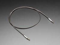 [로봇사이언스몰] [Adafruit][에이다프루트] 3.5mm Stereo Male/Male Cables - Black Metal - 1 meter long id:4069