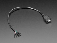 [로봇사이언스몰][Adafruit][에이다프루트] USB Type A Jack Breakout Cable with Premium Female Jumpers - 30cm long ID:4449
