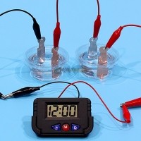 [로봇사이언스몰][과학실험] SA 소금물 액체전지 만들기(디지털시계, LED)