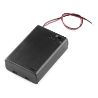 [로봇사이언스몰][Sparkfun][스파크펀] Battery Holder 3xAA with Cover and Switch - Bare Wire PRT-10891