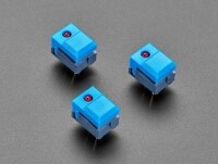 [로봇사이언스몰][Adafruit][에이다프루트] Step Switch with LED - Three Pack of Blue Plastic with Red LED - PB86-A1 ID:5517