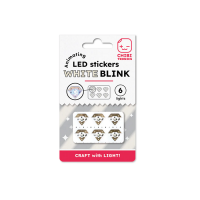 [로봇사이언스몰][Chibitronics][페이퍼 전자회로] Animating White Blink LED Stickers 6 pack UPC:0793591594132