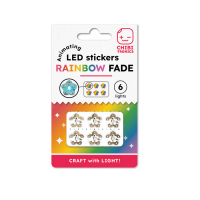 [로봇사이언스몰][Chibitronics][페이퍼 전자회로] Animating Rainbow Fade LED Stickers 6 pack UPC:0793591594194