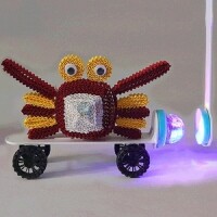 [로봇사이언스몰] SA 롤업 꽃게 자석으로 가는 자동차(안전자석 LED형) (5인 세트)